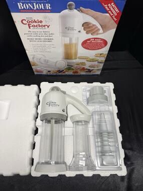 Bonjour Cookie Factory Battery Operated decorating kit 39 piece set cookie gun
